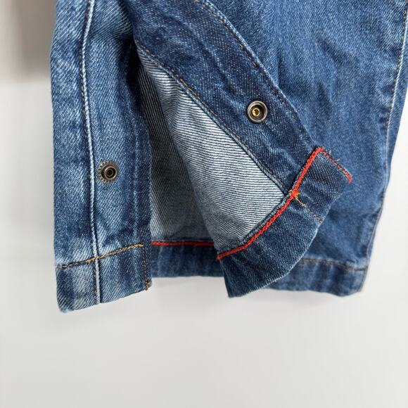 Tommy Hilfiger Women's Side Snaps Wide Leg Blue Jeans Size 6 - Picture 4 of 12